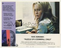 9b690 PUZZLE OF A DOWNFALL CHILD LC #2 1971 close up of Faye Dunaway typing on typewriter!