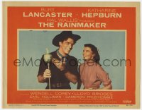9b693 RAINMAKER LC #7 1956 great close up of laughing Burt Lancaster & Katharine Hepburn!