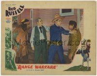 9b697 RANGE WARFARE LC 1934 close up of cowboy Reb Russell pleading with Native American Indians!