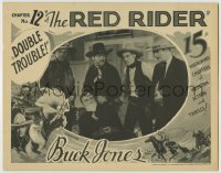 9b704 RED RIDER chapter 12 LC 1934 Buck Jones tied by bad guys, Universal serial, Double Trouble!