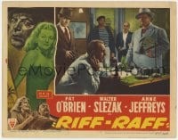 9b712 RIFF-RAFF LC #4 1947 Walter Slezak, Sammy Stein & goons hold Pat O'Brien at gunpoint!