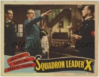 9b806 SQUADRON LEADER X LC 1943 c/u of spy Eric Portman giving the Nazi salute in World War II!