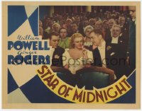 9b812 STAR OF MIDNIGHT LC 1935 sexy Ginger Rogers shown note by William Powell in theater!