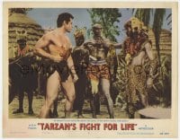 9b847 TARZAN'S FIGHT FOR LIFE LC #7 1958 Woody Strode, Gordon Scott defies voodoo witch doctor!
