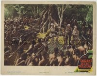 9b851 TARZAN'S SECRET TREASURE LC #5 R1948 Johnny Sheffield & explorers surrounded by natives!
