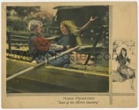 9b855 TESS OF THE STORM COUNTRY LC 1922 c/u of overjoyed Mary Pickford in rowboat with old man!