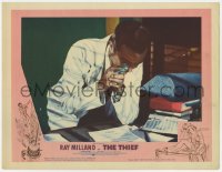 9b865 THIEF LC #8 1952 great close up of Ray Milland examining secret documents!