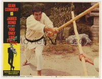 9b998 YOU ONLY LIVE TWICE LC #5 1967 close up of Sean Connery as James Bond in martial arts garb!
