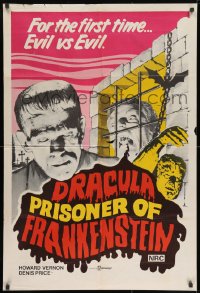9c403 DRACULA PRISONER OF FRANKENSTEIN Aust 1sh 1972 Jesus Franco, great image of best monsters!