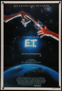 9c404 E.T. THE EXTRA TERRESTRIAL Aust 1sh 1982 Steven Spielberg classic, John Alvin art!