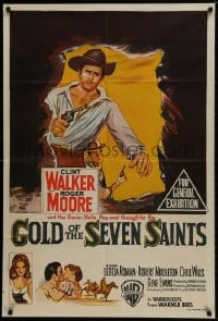 9c417 GOLD OF THE SEVEN SAINTS Aust 1sh 1962 Clint Walker, the mystery of a thousand years