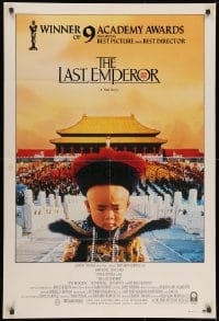 9c433 LAST EMPEROR Aust 1sh 1987 Bernardo Bertolucci epic, great image of young emperor w/army!