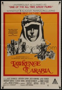 9c434 LAWRENCE OF ARABIA Aust 1sh R1970s David Lean classic, winner of 7 Oscars!