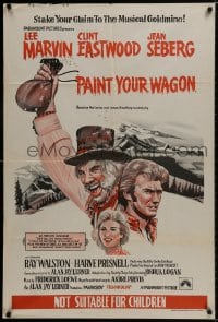 9c459 PAINT YOUR WAGON Aust 1sh 1970 Clint Eastwood, Lee Marvin, Jean Seberg, different!