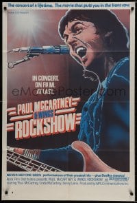 9c461 PAUL MCCARTNEY & WINGS ROCKSHOW Aust 1sh 1980 art of him playing guitar & singing by Kozlowski!