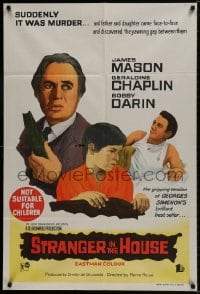 9c492 STRANGER IN THE HOUSE Aust 1sh 1968 James Mason, Chaplin, it's a love-in turned kill-in!