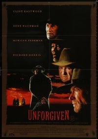 9c508 UNFORGIVEN Aust 1sh 1992 Clint Eastwood, Gene Hackman, Richard Harris, Morgan Freeman