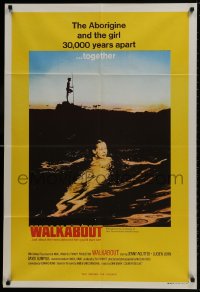 9c510 WALKABOUT Aust 1sh 1971 naked swimming Jenny Agutter, Nicolas Roeg Australian classic!