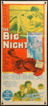 9c554 BIG NIGHT Aust daybill 1960 Richardson Studio art, big money, big crime, big violence!