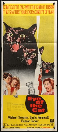 9c635 EYE OF THE CAT Aust daybill 1969 Michael Sarrazin, Hunnicutt, shatters your concept of fear!