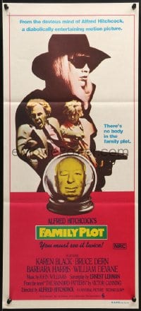 9c638 FAMILY PLOT Aust daybill 1976 from the mind of devious Alfred Hitchcock, Karen Black!