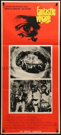 9c640 FANTASTIC VOYAGE Aust daybill 1967 Raquel Welch journeys to the human brain, Fleischer sci-fi
