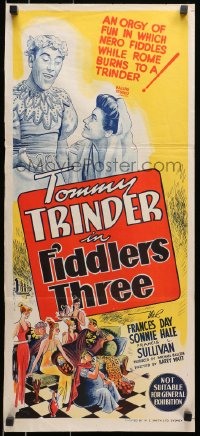 9c642 FIDDLERS THREE Aust daybill 1944 Fiddlers Three, cool Ealing time travel fantasy!
