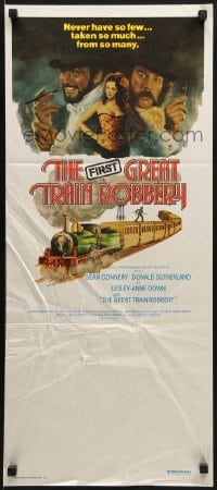 9c683 GREAT TRAIN ROBBERY Aust daybill 1979 Connery, Sutherland & Lesley-Anne Down by Tom Jung!