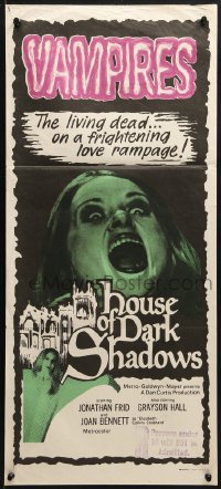 9c716 HOUSE OF DARK SHADOWS Aust daybill 1970 living dead vampires on a frightening love rampage!