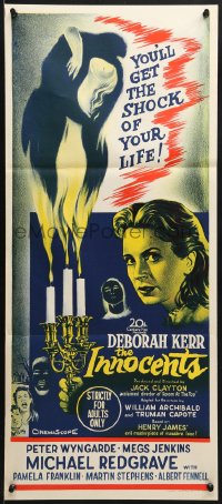 9c737 INNOCENTS Aust daybill 1962 Deborah Kerr is outstanding in Henry James' classic horror story!