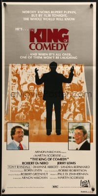 9c755 KING OF COMEDY Aust daybill 1983 Robert De Niro, Jerry Lewis, directed by Martin Scorsese!