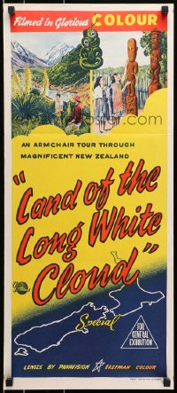 9c762 LAND OF THE LONG WHITE CLOUD Aust daybill 1962 New Zealand, cool images from the documentary!