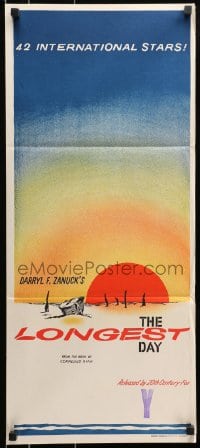 9c776 LONGEST DAY Aust daybill 1962 Zanuck's World War II D-Day movie with 42 international stars!