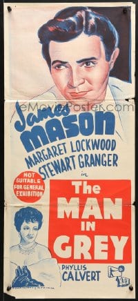 9c789 MAN IN GREY Aust daybill R1953 artwork of James Mason and Margaret Lockwood!