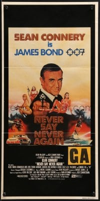 9c806 NEVER SAY NEVER AGAIN Aust daybill 1983 art of Sean Connery as James Bond 007 by R. Obrero!
