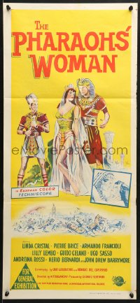 9c829 PHARAOHS' WOMAN Aust daybill 1961 La donna dei faraoni, art of sexy Linda Cristal in the title role!