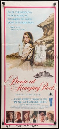 9c830 PICNIC AT HANGING ROCK Aust daybill 1975 Peter Weir classic about vanishing schoolgirls!