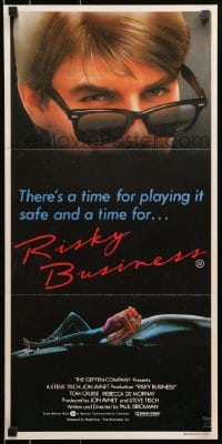 9c854 RISKY BUSINESS Aust daybill 1983 classic close up artwork image of Tom Cruise in cool shades!