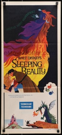 9c886 SLEEPING BEAUTY Aust daybill R1970s Walt Disney cartoon classic, used in New Zealand!