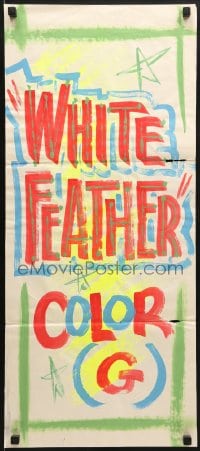 9c981 WHITE FEATHER Aust daybill 1955 art of Robert Wagner & Native American Debra Paget!