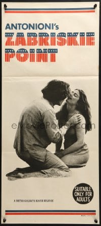 9c995 ZABRISKIE POINT Aust daybill 1970 Michelangelo Antonioni's bizarre movie about teen sex!