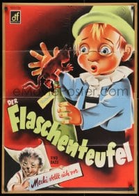 9c193 DER FLASCHENTEUFEL Austrian 1940s Diehl Brothers, artwork of puppet characters!