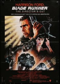 9c290 BLADE RUNNER German R1993 Ridley Scott sci-fi classic, montage of Harrison Ford & cast!