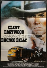 9c291 BRONCO BILLY German 1980 Clint Eastwood directs & stars, different train image!