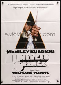 9c296 CLOCKWORK ORANGE German 1972 Stanley Kubrick classic, Philip Castle art of Malcolm McDowell!