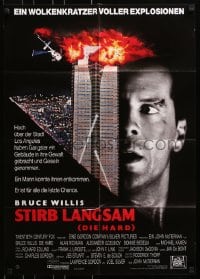 9c305 DIE HARD German 1988 cop Bruce Willis is up against twelve terrorists, crime classic!