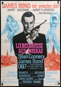 9c313 FROM RUSSIA WITH LOVE German R1968 Degen art of Connery as James Bond w/ sexy girls!