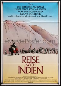 9c341 PASSAGE TO INDIA German 1985 David Lean, Alec Guinness, cool different desert artwork!