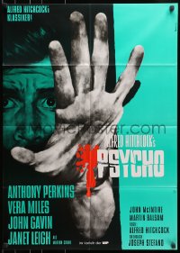 9c343 PSYCHO German R1980s different art of Anthony Perkins by Peltzer, Alfred Hitchcock