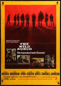 9c362 WILD BUNCH German 1969 Sam Peckinpah cowboy classic, William Holden & Ernest Borgnine!